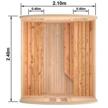 Fasssauna / Gartensauna / Banja / Quadro 2,4 m